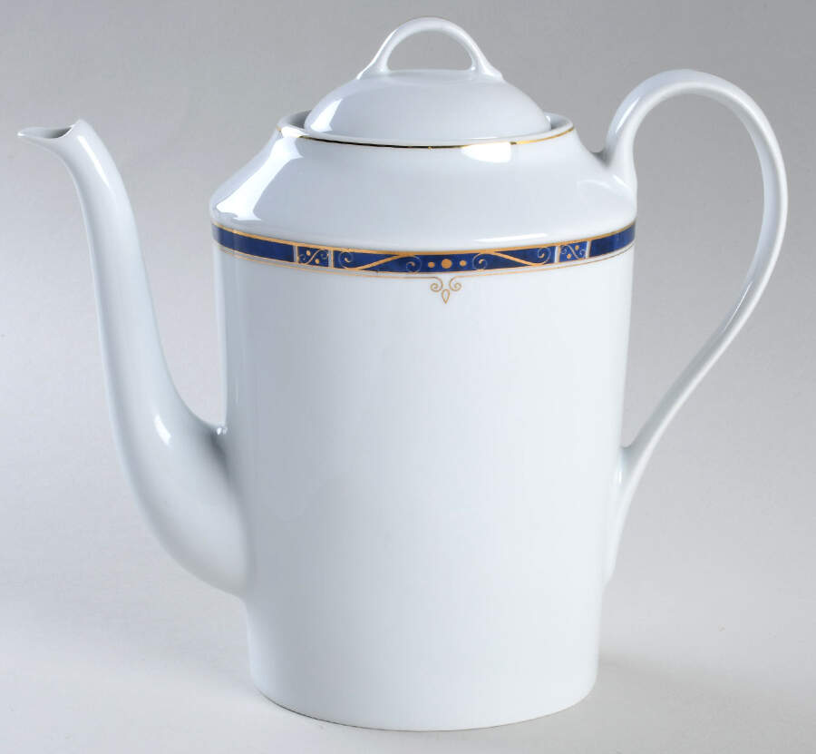 Scala Blue Coffee Pot & Lid by Philippe Deshoulieres-1