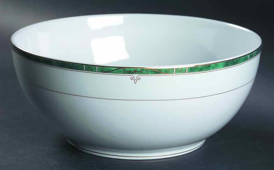 Scala Green 9" Salad Serving Bowl by Philippe Deshoulieres-1