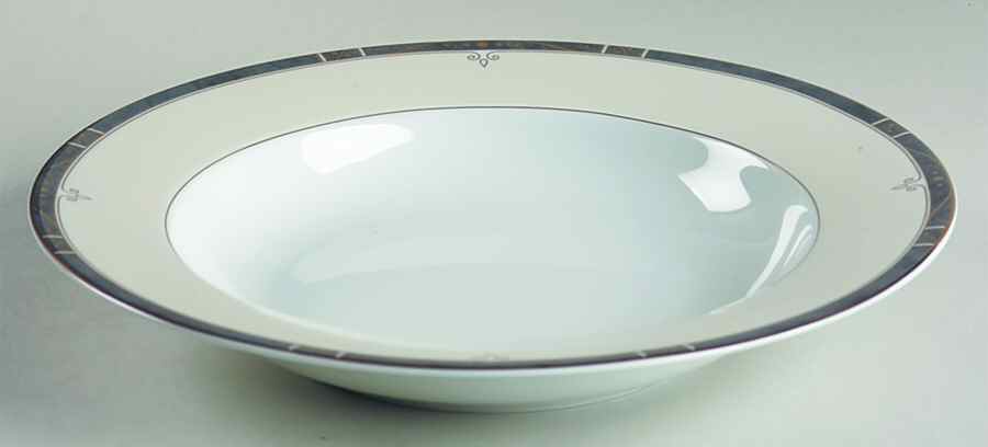 Scala Gray Rim Soup Bowl by Philippe Deshoulieres-1