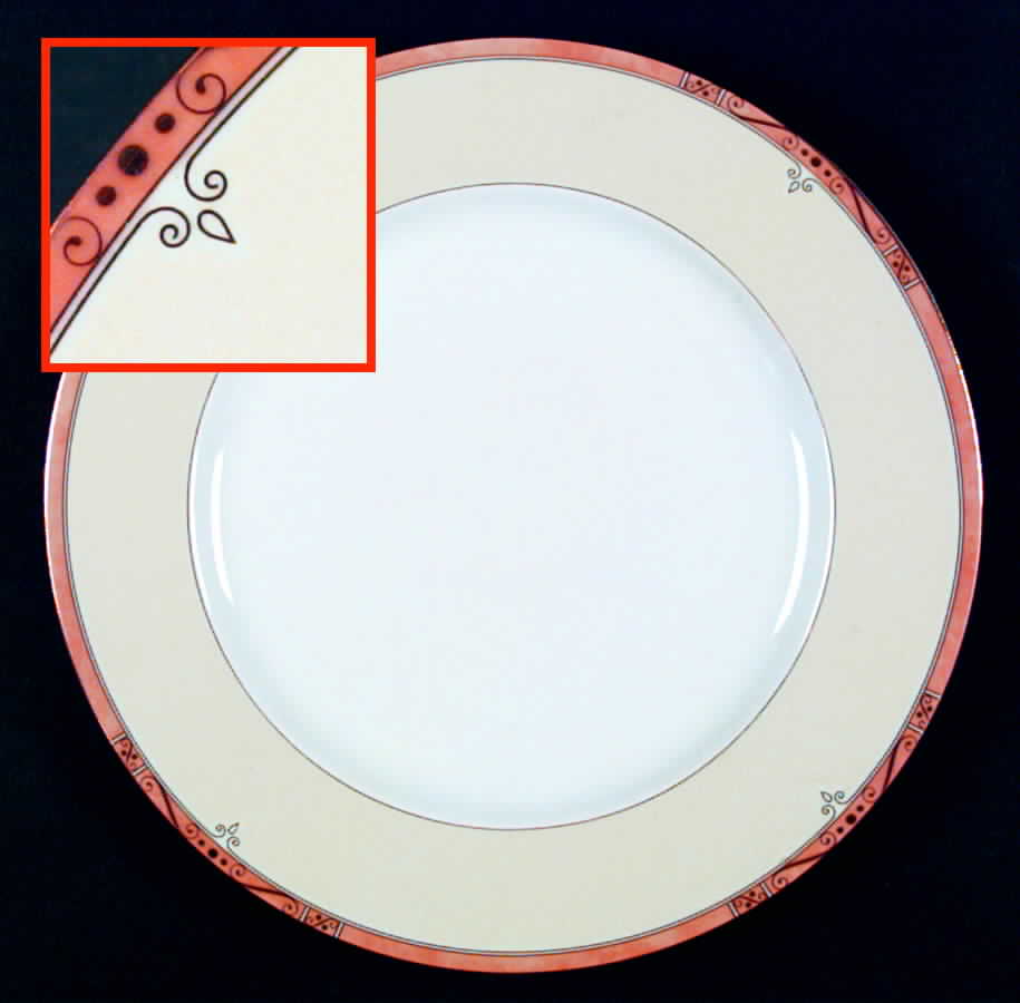 Scala Peach Dinner Plate by Philippe Deshoulieres-1