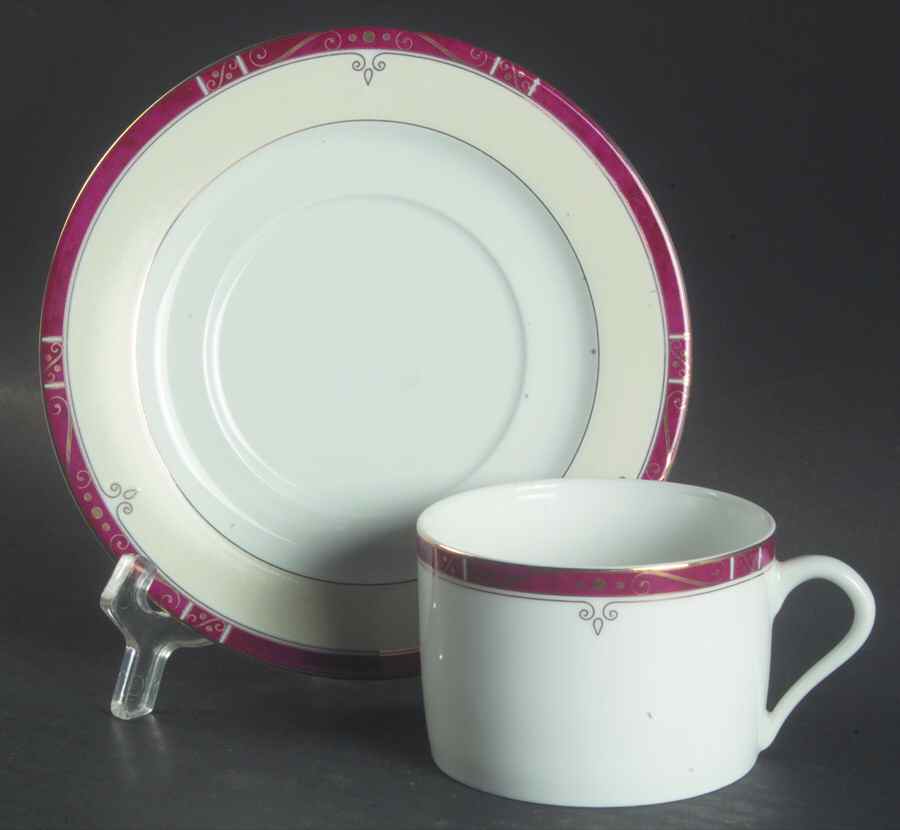 Scala Rubis Flat Cup & Saucer Set by Philippe Deshoulieres-1