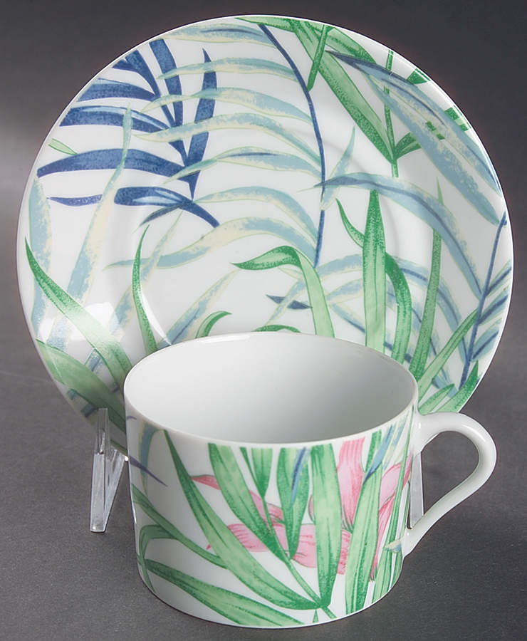 Tahiti Flat Cup & Saucer Set by Philippe Deshoulieres-1