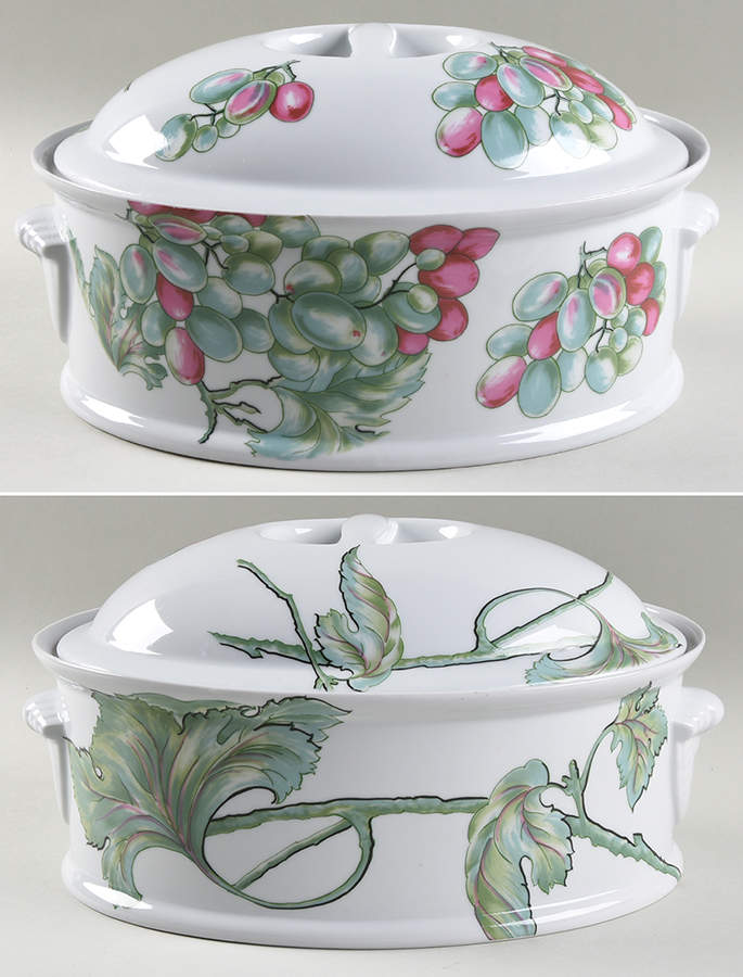 Vendanges 2.5 Quart Oval Covered Casserole by Philippe Deshoulieres-1