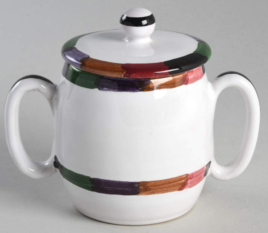 Circo Sugar Bowl & Lid by Deruta (Italy)-1