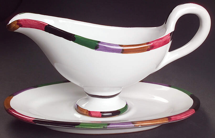 Circo Gravy Boat & Underplate by Deruta (Italy)-1
