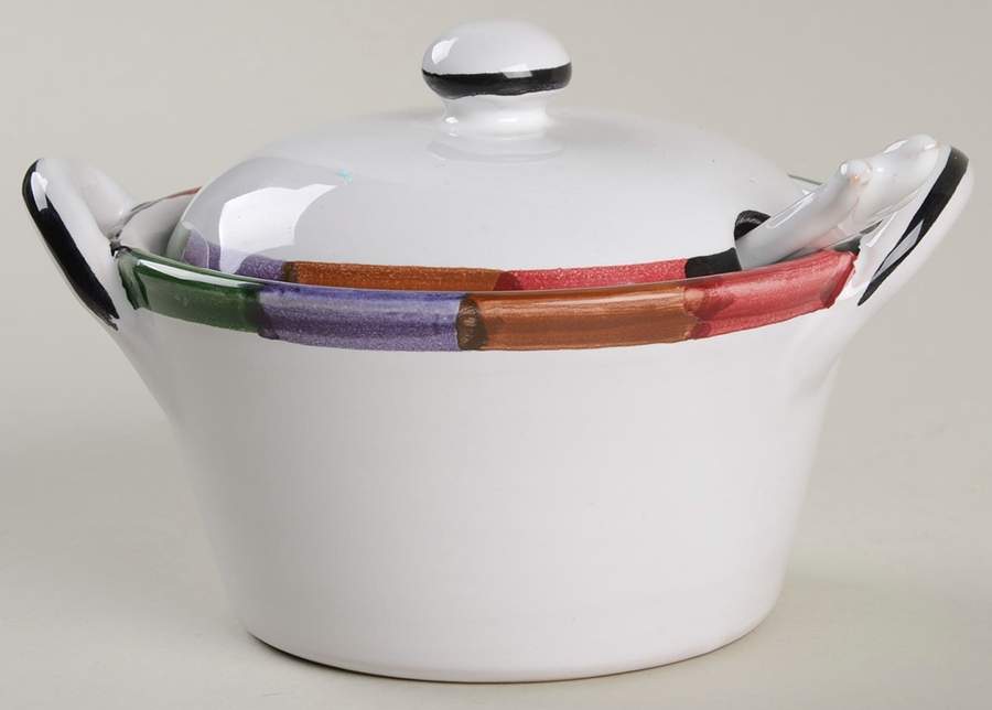 Circo Marmalade Server & Lid w/Spoon by Deruta (Italy)-1