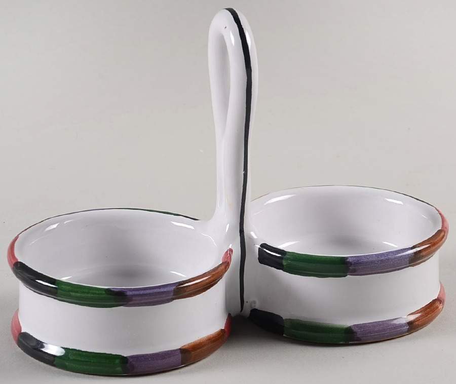 Circo Tray for Salt and Pepper Set by Deruta (Italy)-1