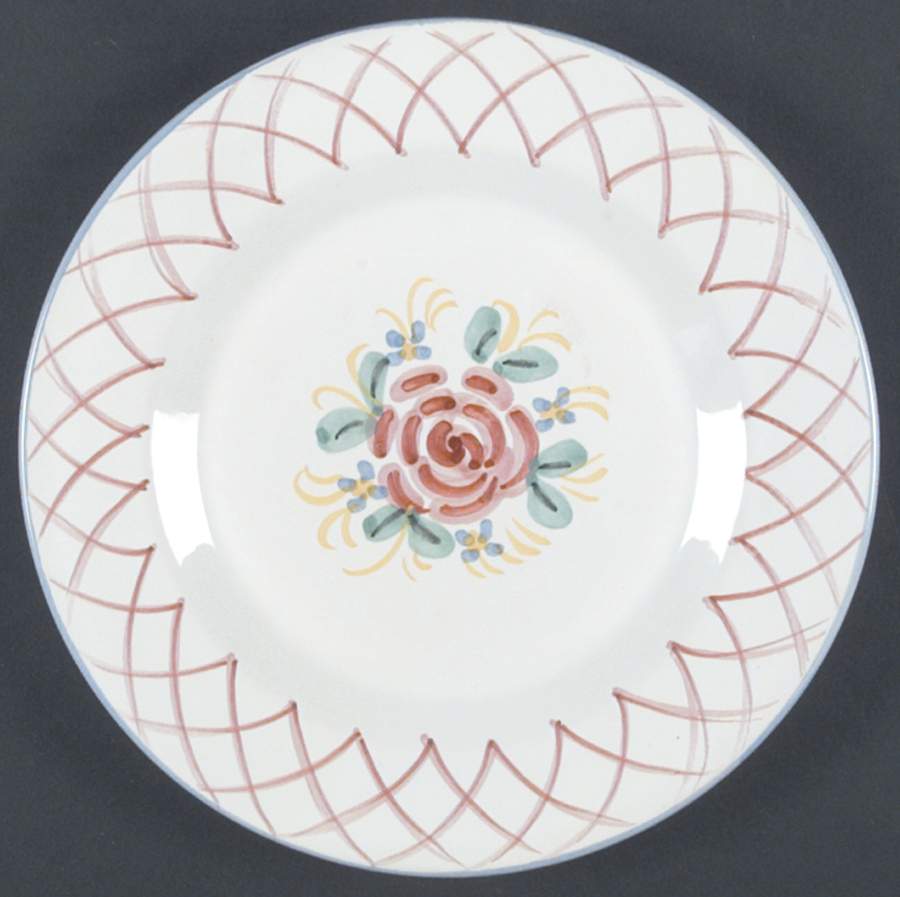 Cottage Rose Salad Plate by Deruta (Italy)-1