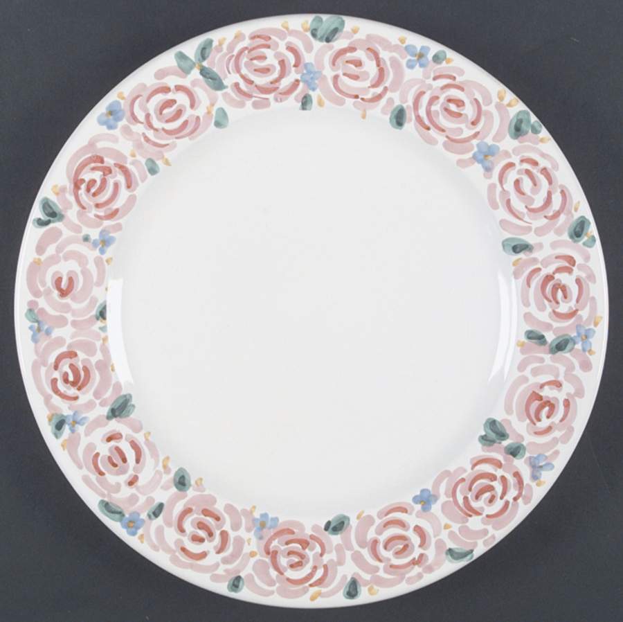 Cottage Rose Dinner Plate by Deruta (Italy)-1