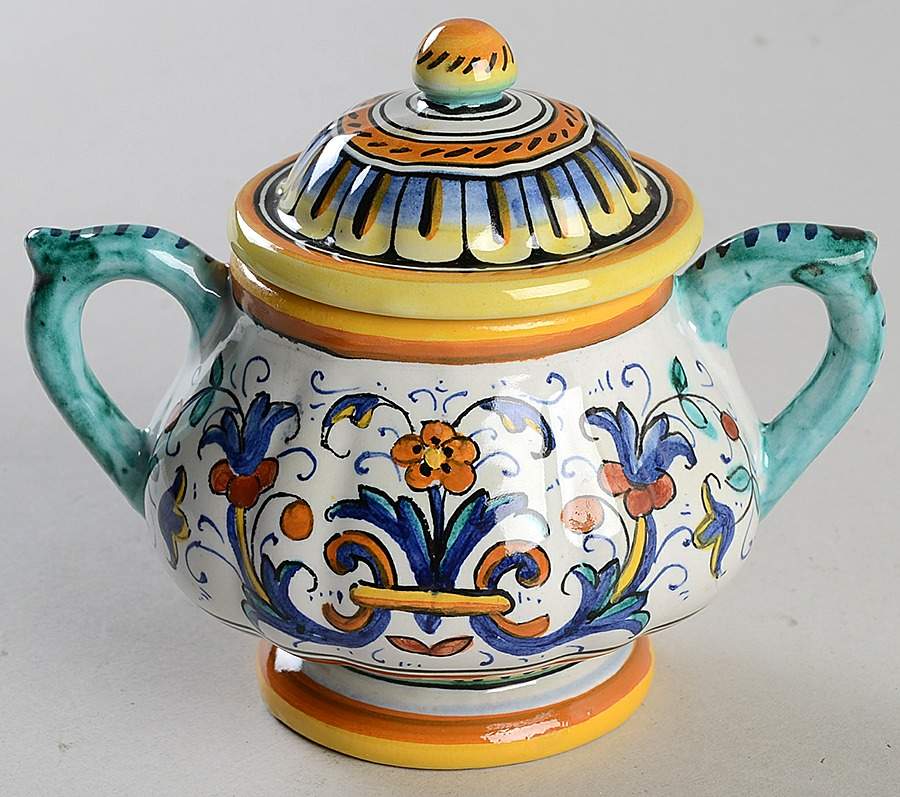 Deruta Sugar Bowl & Lid by Williams-Sonoma-1