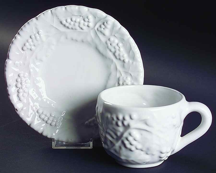 Grappa Flat Cup & Saucer Set by Deruta (Italy)-1