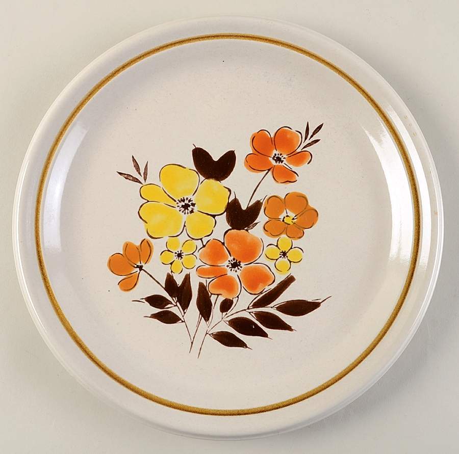 Fall Flowers Dinner Plate by Deville-1