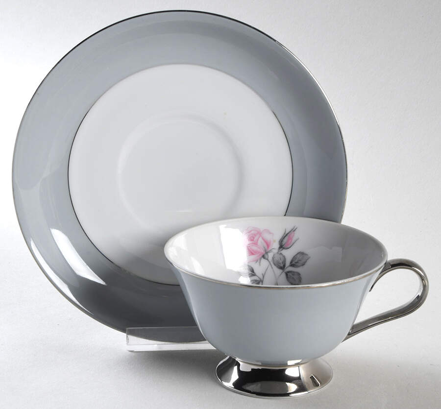 Rose Deville Footed Cup & Saucer Set by Deville-1