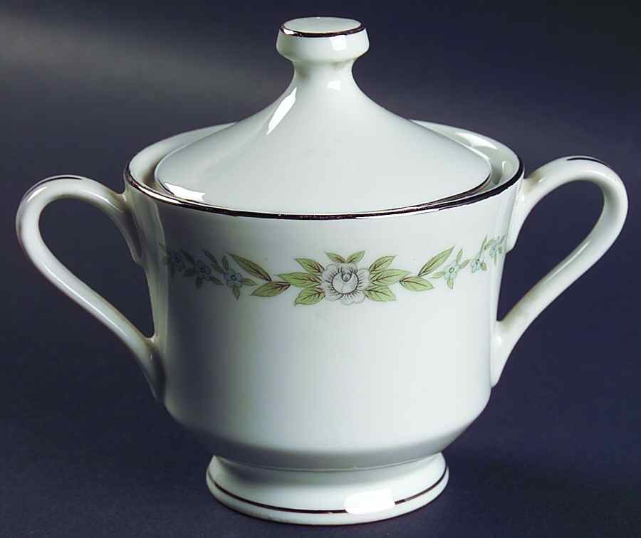 Bouquet Sugar Bowl & Lid by Diamond (Japan)-1