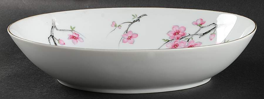 Cherry Blossom 10" Oval Vegetable Bowl by Diamond (Japan)-1