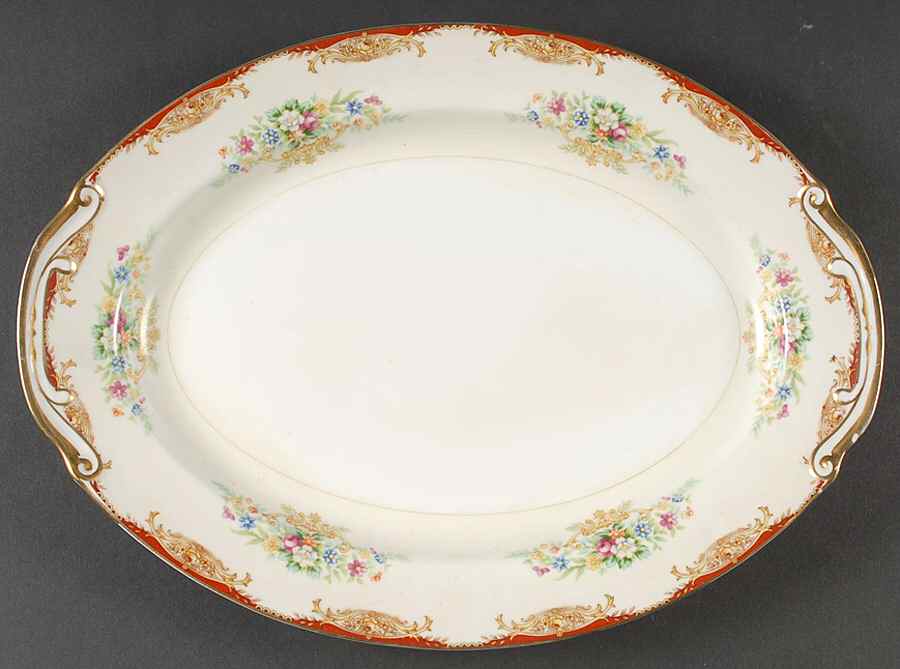 DIA3 14" Oval Serving Platter by Diamond (Japan)-1