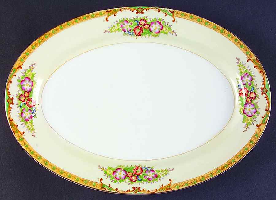 DIA4 11" Oval Serving Platter by Diamond (Japan)-1