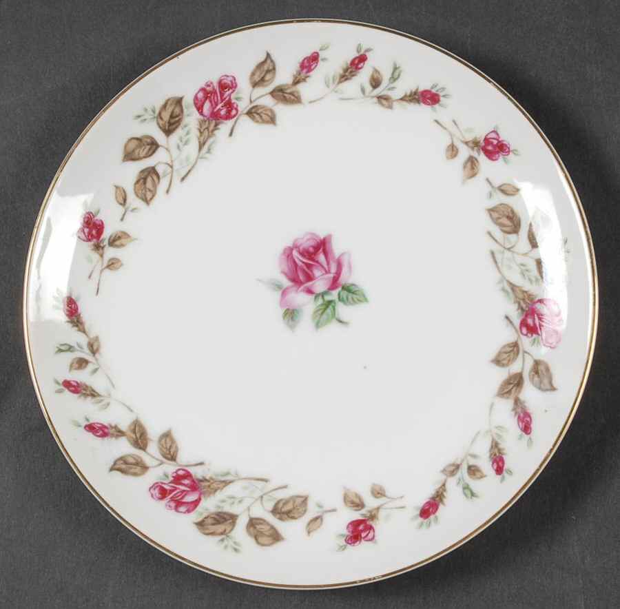Moss Rose Bread & Butter Plate by Diamond (Japan)-1