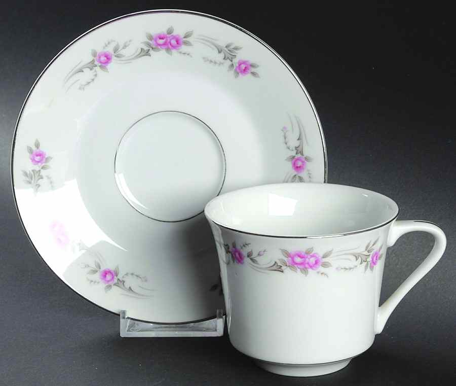 Pageant Flat Cup & Saucer Set by Diamond (Japan)-1