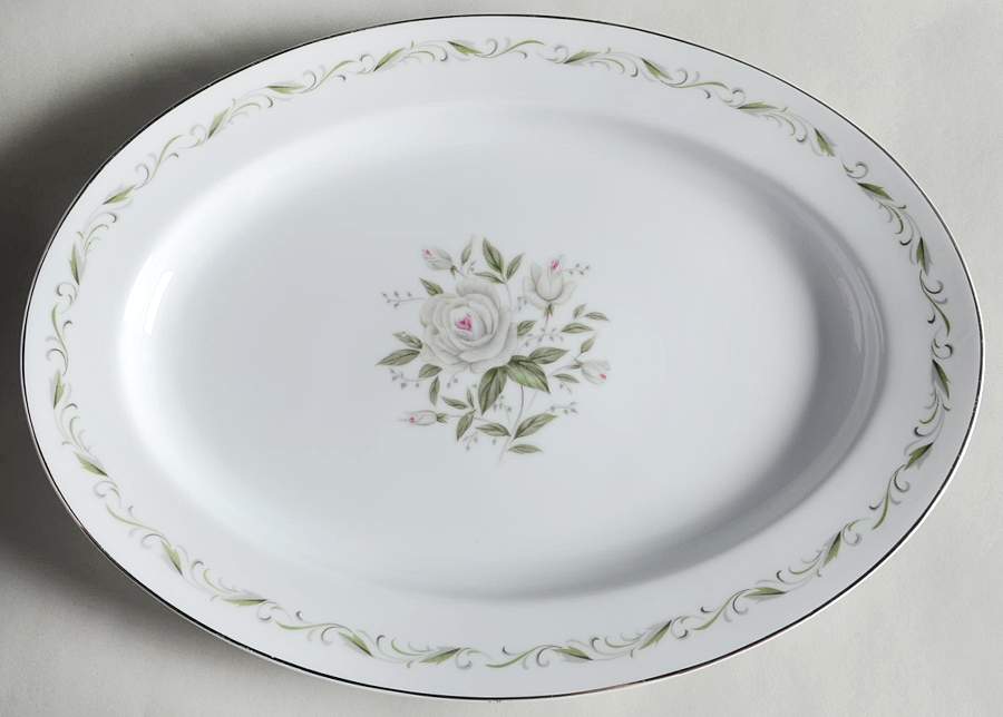 Romance 16" Oval Serving Platter by Diamond (Japan)-1