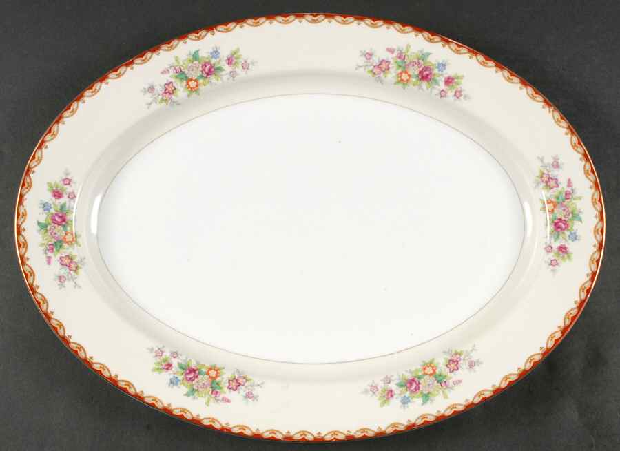 Roslyn 16" Oval Serving Platter by Diamond (Japan)-1