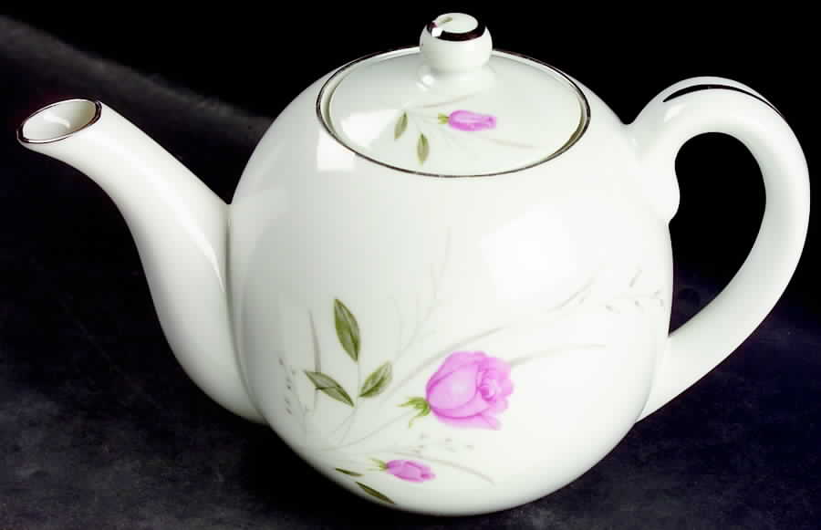 Sterling Rose Teapot & Lid by Diamond (Japan)-1
