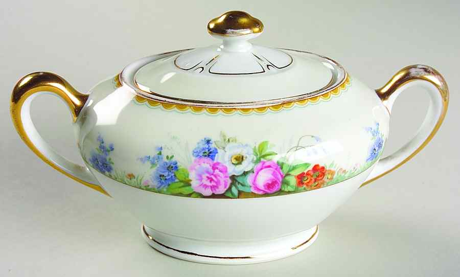 Valeria Sugar Bowl & Lid by Diana China-1