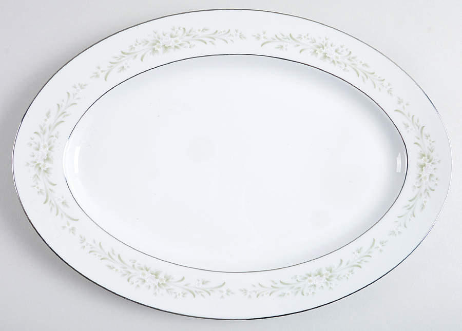 Larksong 16" Oval Serving Platter by Diamond Craft-1