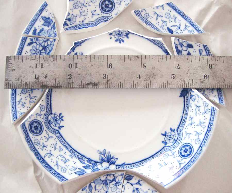 Melrose Blue Bread & Butter Plate by J Dimmock-1