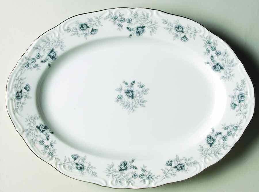 Baroque Bleu 12" Oval Serving Platter by Daniele-1