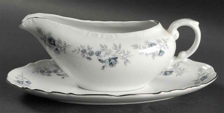 Baroque Bleu Gravy Boat & Underplate/Relish by Daniele-1