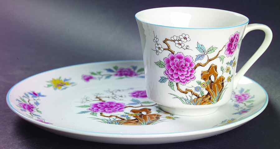 Rosetta Snack Plate & Cup Set by Dolphin-1