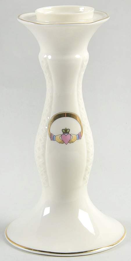 Claddagh Tall Candlestick by Donegal Parian-1