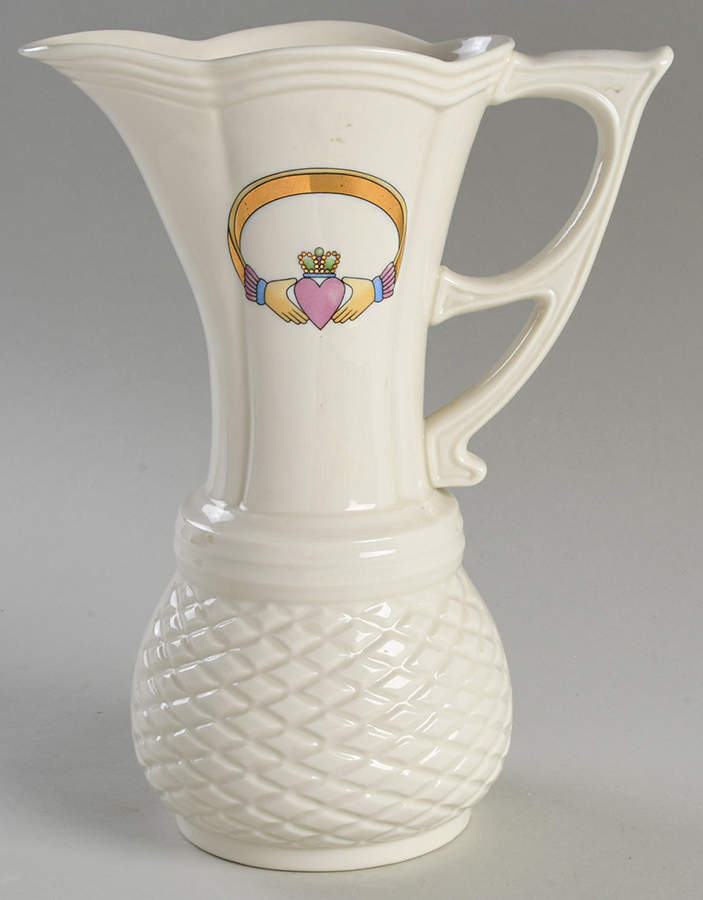 Claddagh 9" Pitcher Vase by Donegal Parian-1