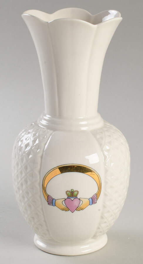Claddagh 8" Vase by Donegal Parian-1