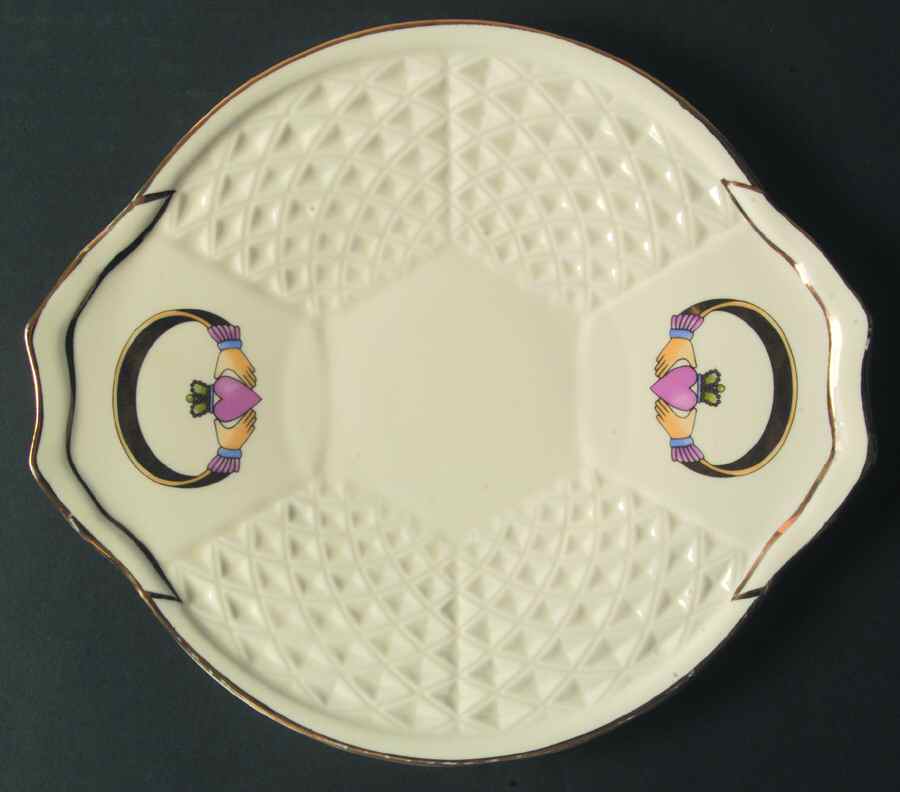 Claddagh Handled Cake Plate by Donegal Parian-1