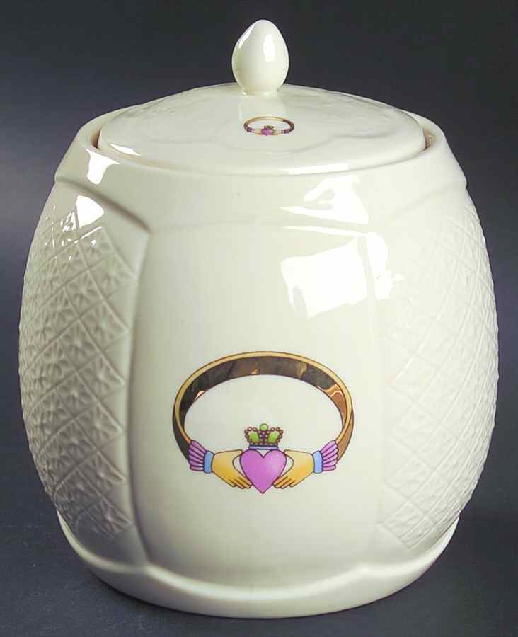 Claddagh Cookie Jar & Lid by Donegal Parian-1