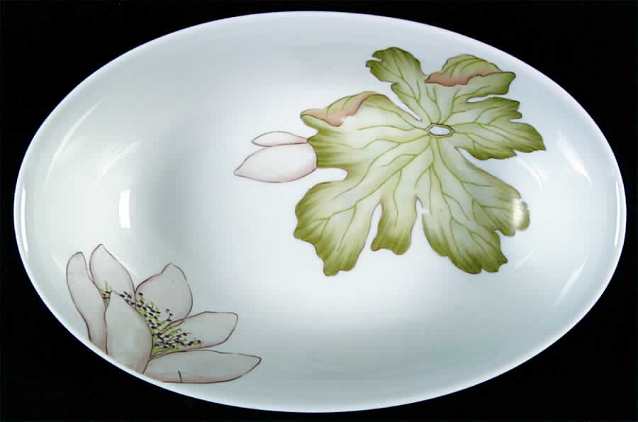 Magnolia 10" Oval Vegetable Bowl by Dorothy Thorpe-1