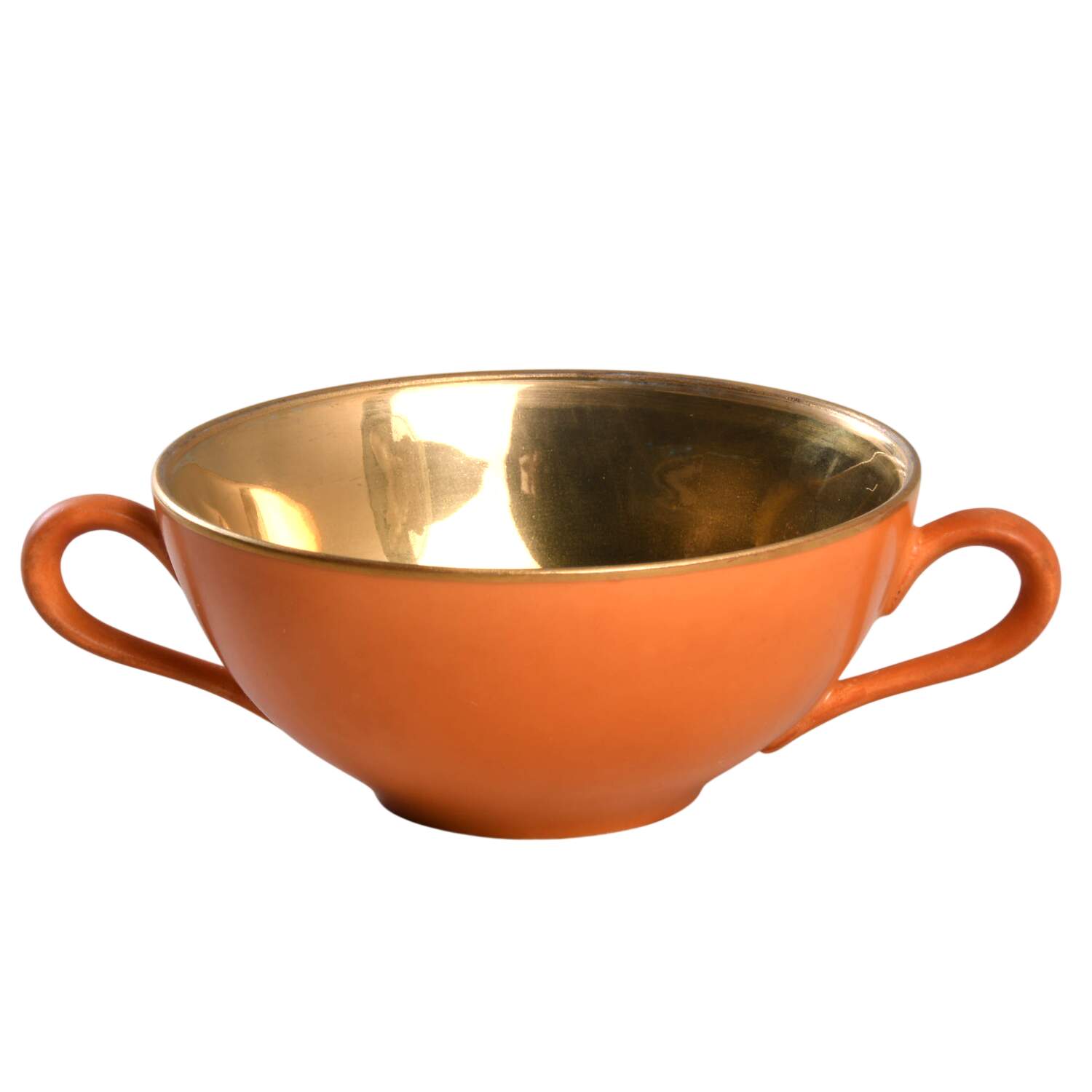 Persimmon Flat Cream Soup Bowl by Dorothy Thorpe-1