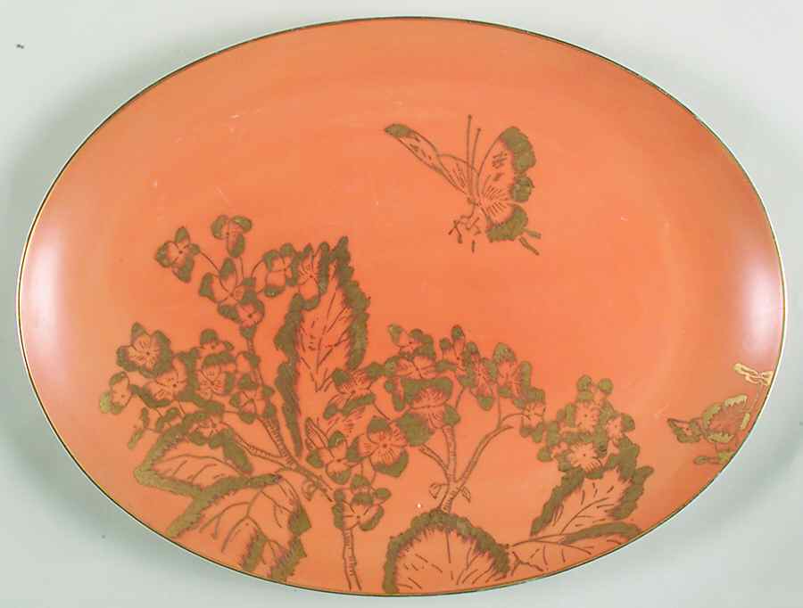 Persimmon 14" Oval Serving Platter by Dorothy Thorpe-1