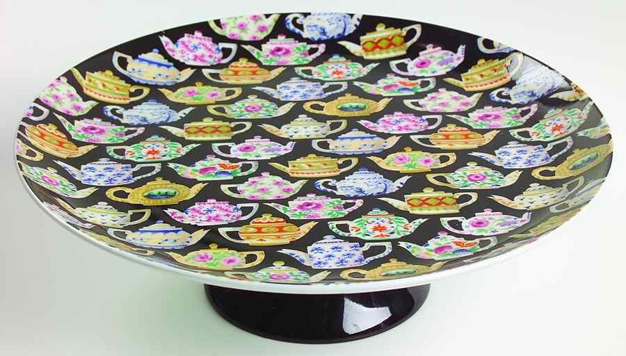 Tea Leaves 10" Diameter Pedestal Cake Stand by Department 56-1