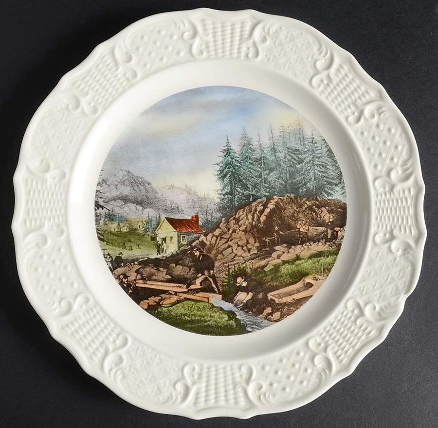 Currier & Ives Dinner Plate by Delano Studios-1