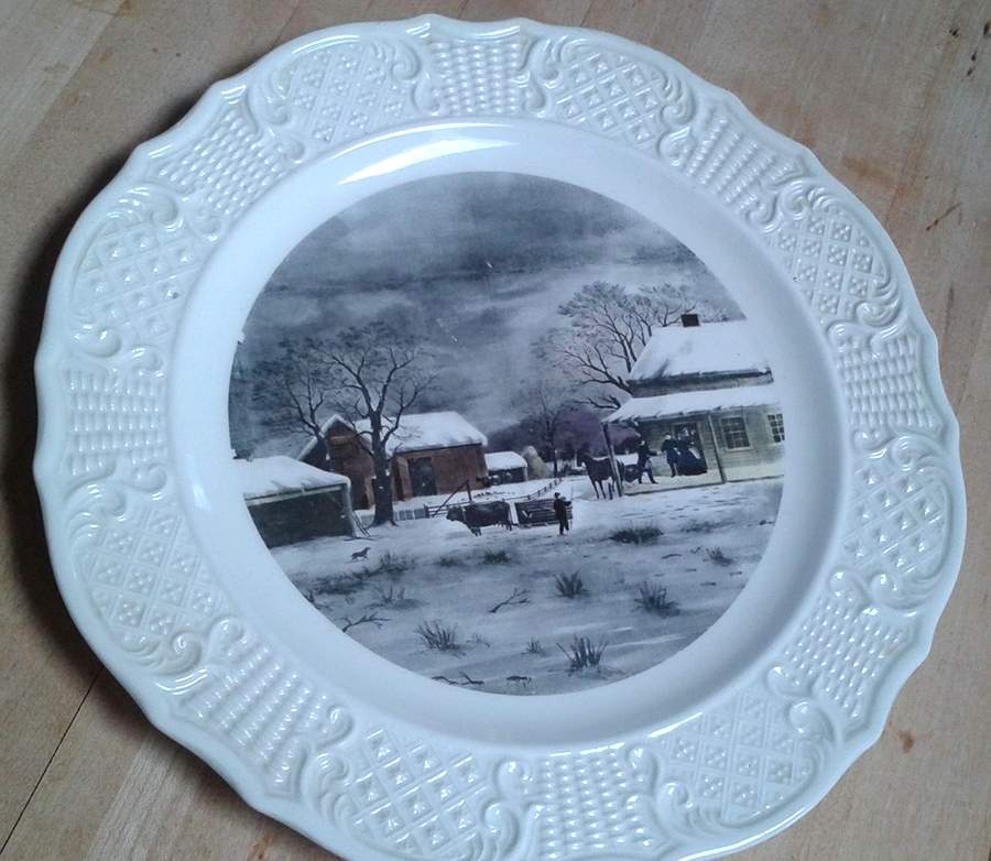 Currier & Ives Salad Plate by Delano Studios-1
