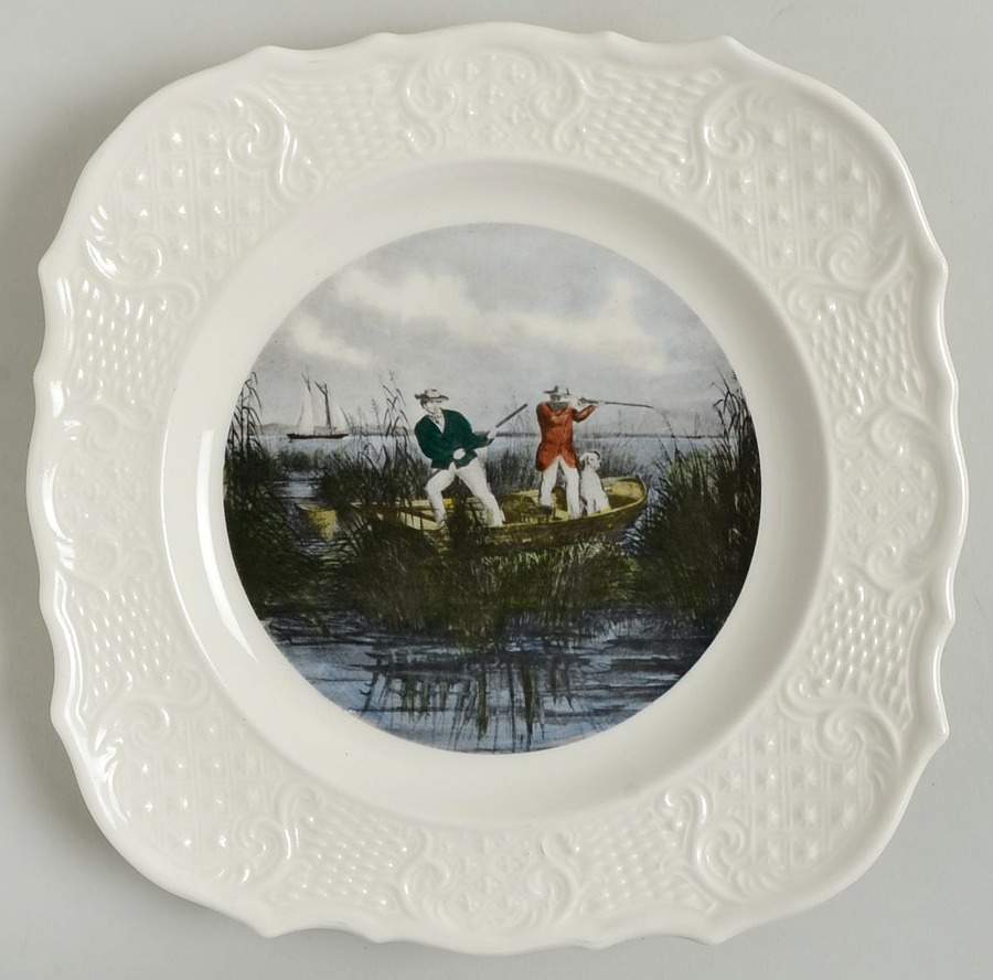 Currier & Ives Square Salad Plate by Delano Studios-1