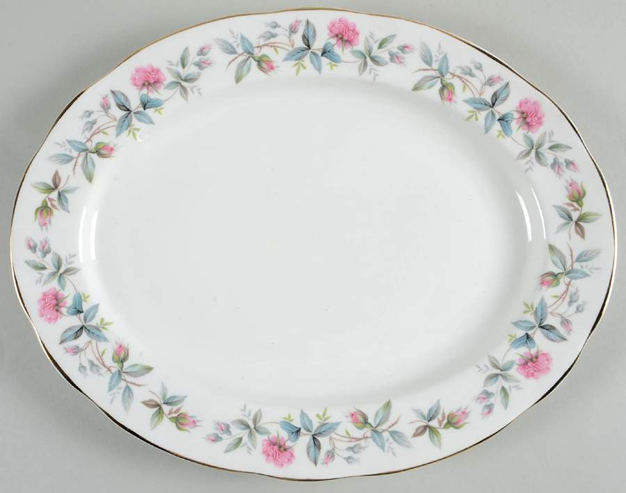 Bramble Rose 13" Oval Serving Platter by Duchess-1
