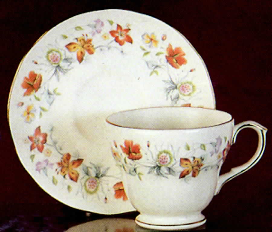 Evelyn Footed Cup & Saucer Set by Duchess-1