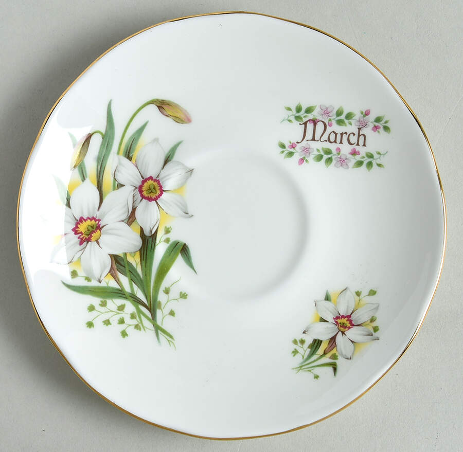 Flower of The Month Saucer for Footed Cup by Duchess-1