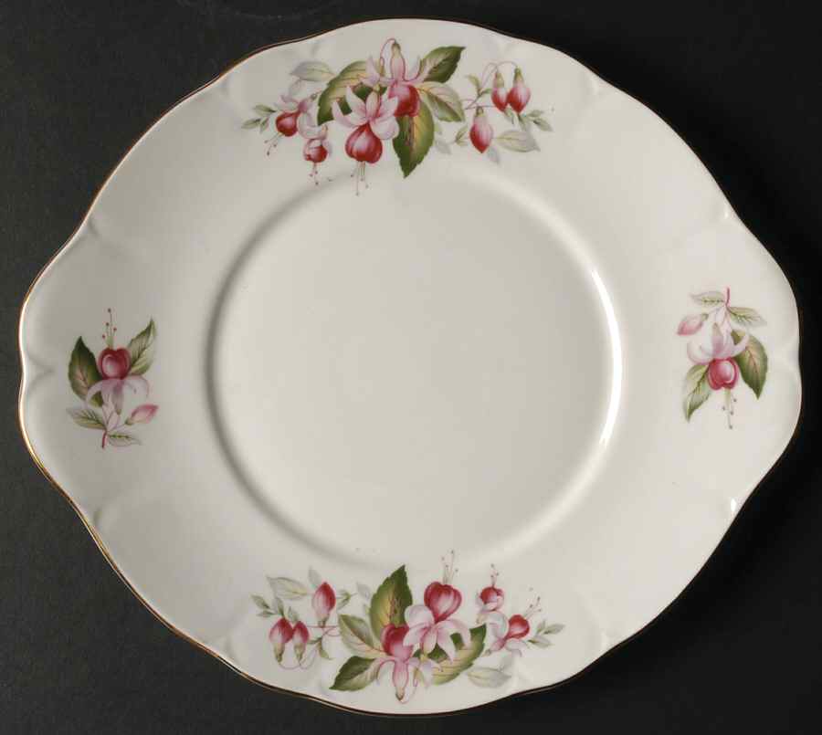Fuchsia Handled Cake Plate by Duchess-1
