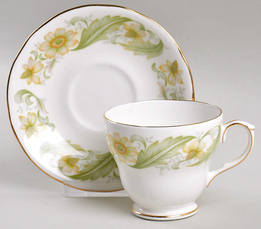 Greensleeves Footed Cup & Saucer Set by Duchess-1