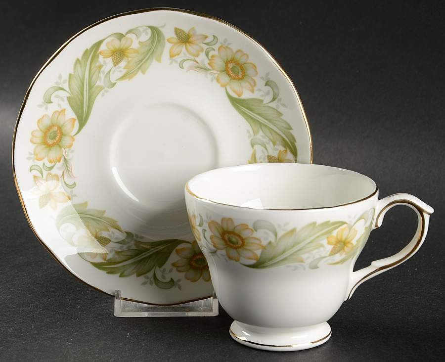 Greensleeves Footed Cup & Saucer Set by Duchess-1